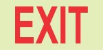 Photoluminescent 190MM Safety Sign -E6-EXIT