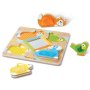 Melissa First Play Wooden Touch And Feel Puzzle Peek-a-boo Pets With Mirror