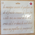 La Musique Script Stencil Small - Mb Pine