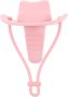 Cowboy Hat Silicone Bottle Stopper Reusable Wine Sealer Plug Pink Novelty