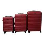 Smte-infinite Quality Travel Ware 3 Piece Luggage Set Red C8 With Keychain
