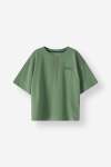 Loose Fit Henley Neck Tee - 10 Green