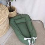Baby Safe Nest Safe Sleeping Pod Plain Olive Bottle Green