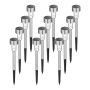 12PACK Solar Outdoor Lights Waterproof Stainless Steel