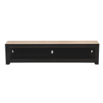 Single Towel Rail - Black Solid Ash