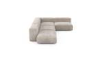 Four Module Corner Sofa - Cord Velours - Platinum - 220CM X 346CM