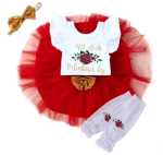 My First Valentines Day Romper With Tutu Headband And Legwarmers