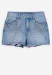 Embellished Denim Shorts - Light Denim Blue