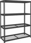 Heavy Duty Shelving 4 Steel Shelves Black