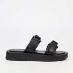Coconut 1 Flat Sandal - Black - Black 6
