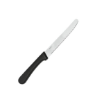 Nova Black Handle Steak Knife Round Tip Set Of 12
