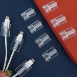 5PCS Transparent Suitable For Mobile Phone Charging Cable Transparent Fixed Clip Protective Data Cable Wire