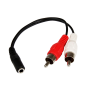 2 X Rca Male To Stereo Female 10CM RCA001
