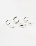 Silver Plated Chunky Bubble Hoop Earrings 3-PACK