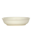 Cream Ribbed Ceramic Serving Bowl 20CM - None None