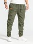 Men's Casual Tapered Trousers Solid Drawstring Casual Long Cropped Pants Streetwear For Men