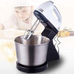 7 Speed Hand Mixer With Stand Mixer Stainless Steel Bowl