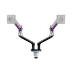 LinkQnet 17-32" Dual Monitor Aluminium Spring-assisted Arms With USB Ports