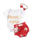 Red Floral Mamas MINI 3 Piece Set
