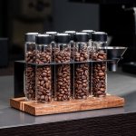 Coffee Bean Portioning Bottle Display Rack