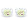 Silicone Night & Day Soother Girl 18- 36 Months 2 Pack