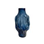 Spiral Design Vase Blue 8X33CM