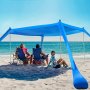 Beach Sunshade Canopy Tent Uv Protection Polyester Shelter For Outdoor Activities Camping Fishing Park