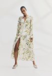 Oversized Crinkled Dress - Cream & Floral