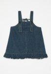 PoP Candy Denim Pinafore Dress-dark Blue