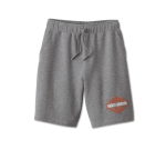 Men’s Bar & Shield Fleece Shorts – Medium Grey Heather