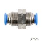 AirCraft Metal Bulkhead Str. Connector 8MM