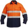 Dromex High Viz Long Sleeve Shirt Orange/navy Large