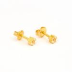 Large Tiffany Gold Plated April 4MM