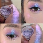 Chameleon Highlighter Palette Eyeshadow Face Body Pigment Shimmer Glitter Colorful Highlighter Powder Stage Makeup Powder For Mu