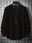 Men's Casual Crew Neck Long Sleeve T-Shirt Chic Pullover Tops
