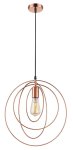 Copper Metal Pendant -1X 60W 11W Es Not Included