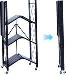 Generic Storage Rack Shelf Foldable 4 Tier Metal Organizer Trolley Multifucntional Steel Fruits vegetables Kitchen Rack