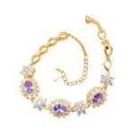 Luxury Design Women's Bracelet With Tanzanite Commemorative Bracelet