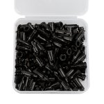 100PCS Luer Lock Syringe Tip Caps Black Plastic Screw Type Dispensing - Industrial Syringe Tip Cap - Dispensing Needle Tip Cap