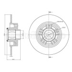 Metelli Brake Disc Rear – Solid 260×8 86.2 With Bearing