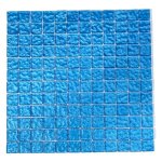 Metallic Texture Baby Blue Mosaic Tiles Sheet Size 30X30CM