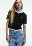 Short Piqu Polo Shirt - Black