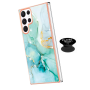 Phone Case For Samsung Galaxy S21 - Blue & Green Marble Swirl