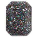 Black Rainbow Glitter Gem Jibbitz - Multi Osfa