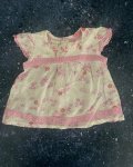 Monsoon White Dress With Pink Flowers 6 12M