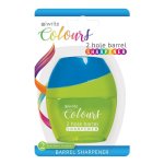 Barrel Pencil Sharpener Blue And Green - 2 Hole