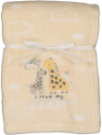 Cream Giraffe Print Blanket - 100 X 125CM Natural