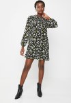 Floral Detail Dress - Black