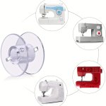 20PCS Transparent Plastic Sewing Machine Bobbins Universal Fit Durable Replacement Bobbin Spools For Home Sewing And Crafting