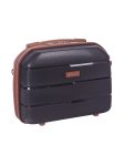 Cellini Spinn Beauty Case -black tan - Ys Travel Bags